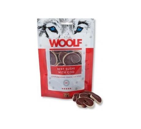 Pamlsok Woolf Dog Beef Sushi & Codfish 100 g