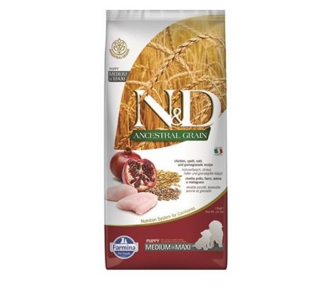 Farmina N&D dog LG puppy medium&maxi chicken,spelt,oats&pomegranate 2,5 kg