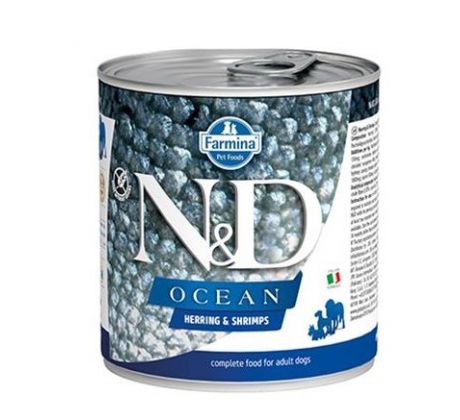 Farmina N&D dog OCEAN Herring & Shripms konzerva 285 g