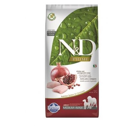 Farmina N&D dog PRIME adult medium&maxi chicken&pomegranate 12 kg