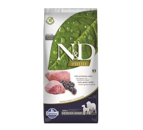 Farmina N&D dog PRIME adult medium&maxi lamb&blueberry 2,5 kg