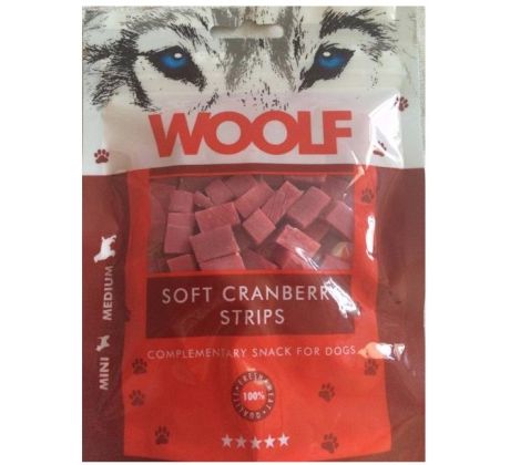 Pamlsok Woolf Dog Cranberry Soft Strips 100 g