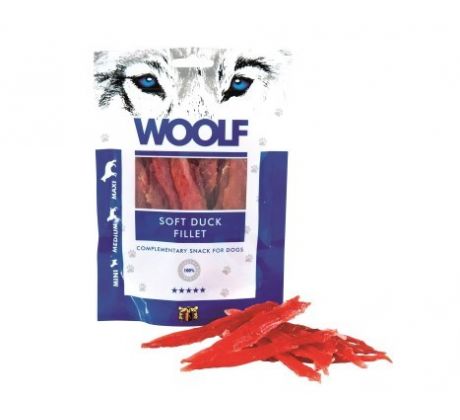 Pamlsok Woolf Dog Duck Jerky Soft Fillet 100 g