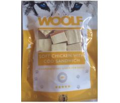 Pamlsok Woolf Dog Chicken & Codfish Soft Sandwich 100 g