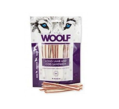 Pamlsok Woolf Dog Lamb & Codfish Soft Sandwich LONG 100 g