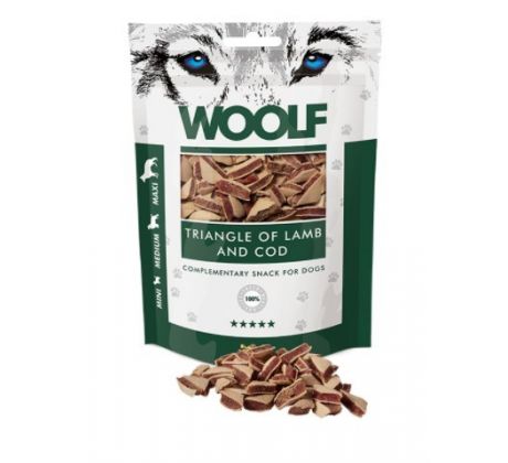 Pamlsok Woolf Dog Lamb and Cod Triangle 100 g