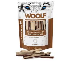 Pamlsok Woolf Dog Soft Rabbit and Pollock Sandwich LONG 100g