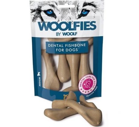 Pamlsok Woolfies Dental Fishbone M 200g