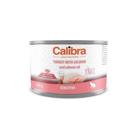 Calibra KONZERVA cat Sensitive morka a losos+losos.olej 200 g