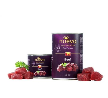 NUEVO cat Adult Beef 200 g konzerva