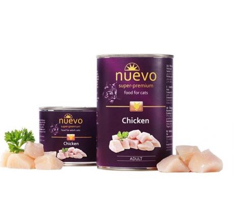 NUEVO cat Adult Chicken 200 g konzerva