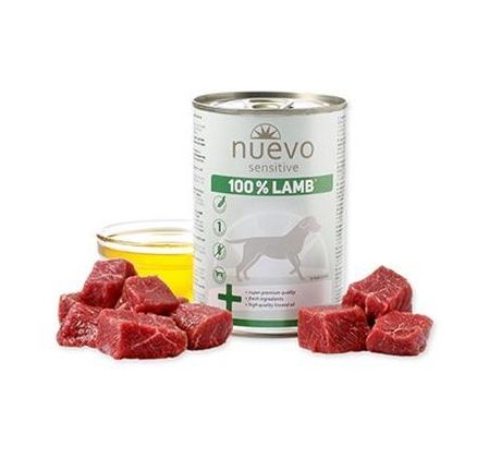 NUEVO dog Sensitive 100% Lamb 400 g konzerva