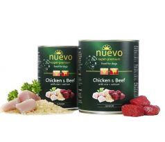 NUEVO dog Junior Chicken & Beef 400 g konzerva