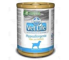 Farmina Vet Life dog Hypoallergenic Fish & Potato konzerva 300 g