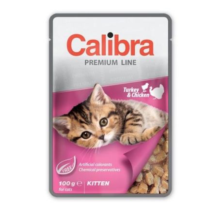 Calibra KAPSIČKA Premium cat Kitten Morka & kura v omáčke 100 g