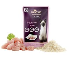 NUEVO cat Kitten Poultry with Rice 85 g kapsičky