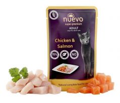 NUEVO cat Adult Chicken & Salmon 85 g kapsičky