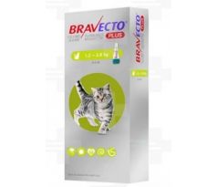 Bravecto Cat Plus S 112,5 mg / 5,6 mg spot-on roztok pre malé mačky (1,2-2,8 kg)