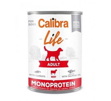 Calibra KONZERVA dog Adult Life Beef & Carrots 6 x 400g