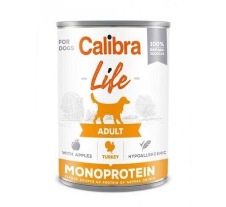 Calibra KONZERVA dog Adult Life Turkey & Apple 6 x 400g