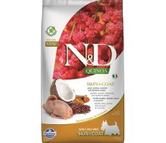 Farmina N&D dog QUINOA (GF) adult mini, skin & coat, quail & coconut 2,5 kg