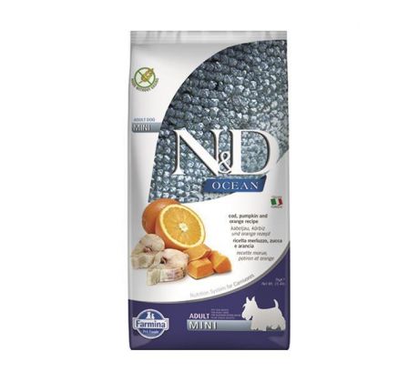 Farmina N&D dog OCEAN PUMPKIN adult mini codfish&orange 2,5 kg