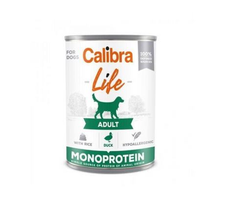 Calibra KONZERVA dog Adult Life Duck & Rice 400g