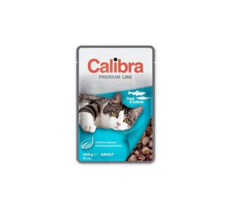 Calibra KAPSIČKA Premium cat Adult Pstruh & losos v omáčke 100 g